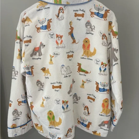 HTF P.J. Salvage Happy Pawnukkah Dog Hanukkah Flannel Pajama Set - Size M - Picture 5 of 10